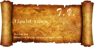 Tipold Vince névjegykártya